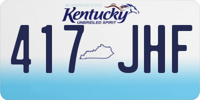 KY license plate 417JHF