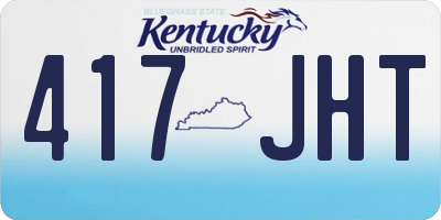 KY license plate 417JHT