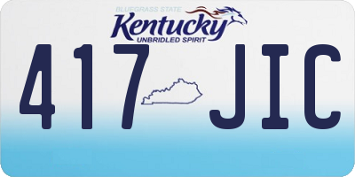 KY license plate 417JIC