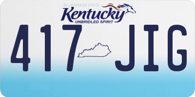 KY license plate 417JIG