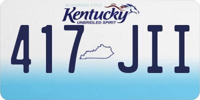 KY license plate 417JII