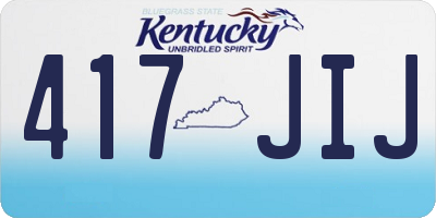KY license plate 417JIJ