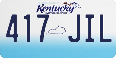 KY license plate 417JIL