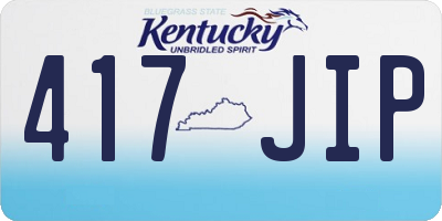 KY license plate 417JIP