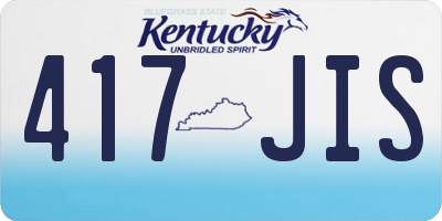 KY license plate 417JIS