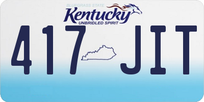KY license plate 417JIT