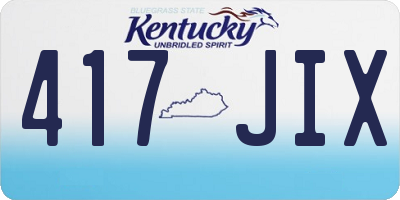 KY license plate 417JIX