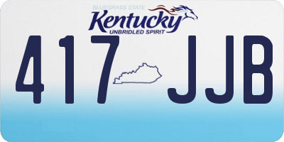 KY license plate 417JJB