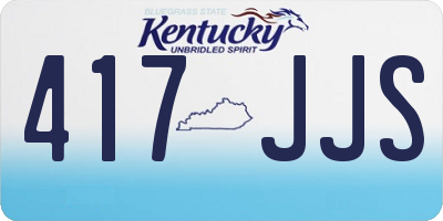 KY license plate 417JJS
