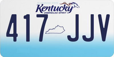 KY license plate 417JJV