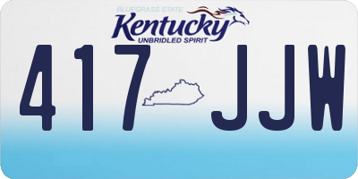 KY license plate 417JJW