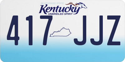 KY license plate 417JJZ