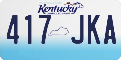 KY license plate 417JKA