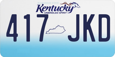 KY license plate 417JKD