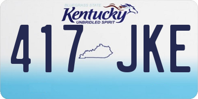 KY license plate 417JKE