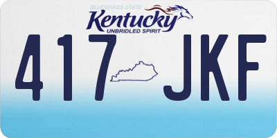 KY license plate 417JKF