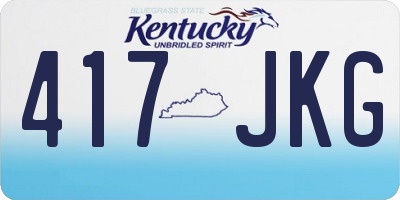 KY license plate 417JKG