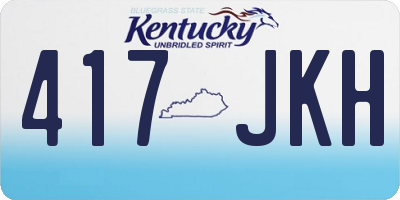 KY license plate 417JKH