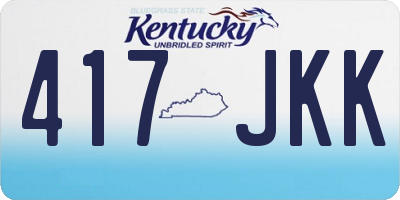 KY license plate 417JKK