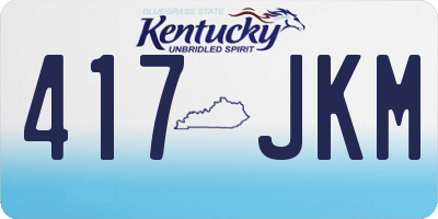 KY license plate 417JKM