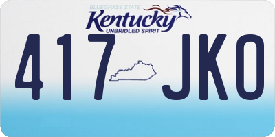 KY license plate 417JKO