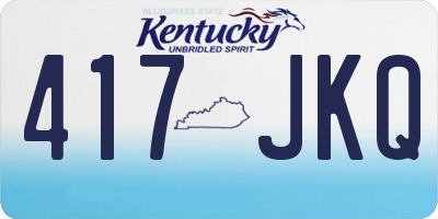 KY license plate 417JKQ