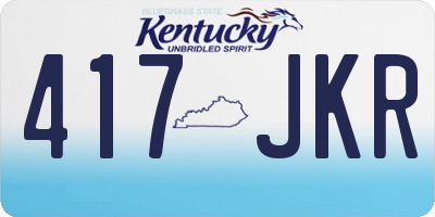 KY license plate 417JKR