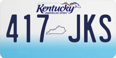 KY license plate 417JKS