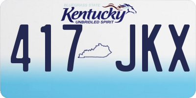 KY license plate 417JKX
