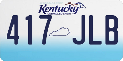 KY license plate 417JLB