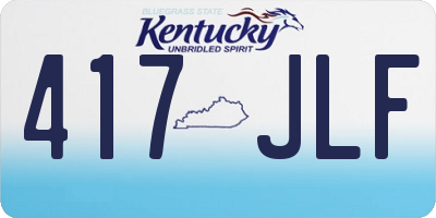 KY license plate 417JLF