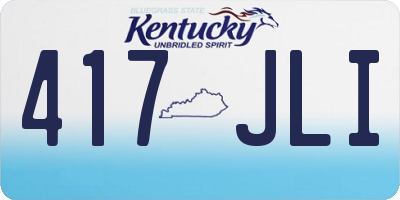 KY license plate 417JLI