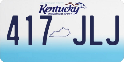 KY license plate 417JLJ