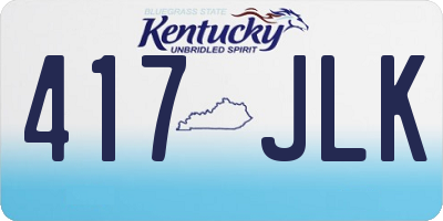 KY license plate 417JLK