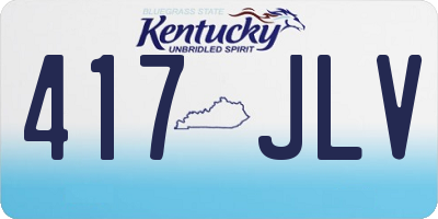 KY license plate 417JLV