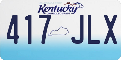 KY license plate 417JLX
