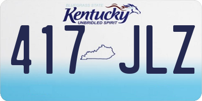 KY license plate 417JLZ