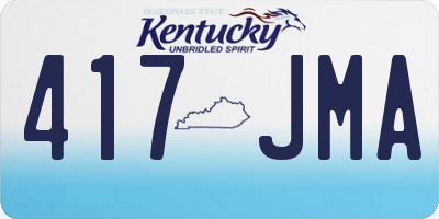 KY license plate 417JMA