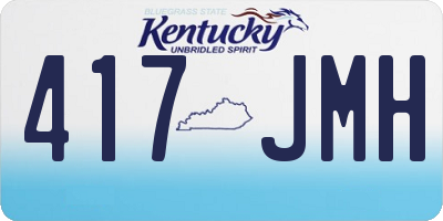KY license plate 417JMH