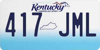 KY license plate 417JML