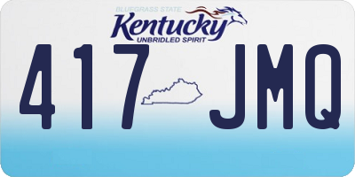 KY license plate 417JMQ