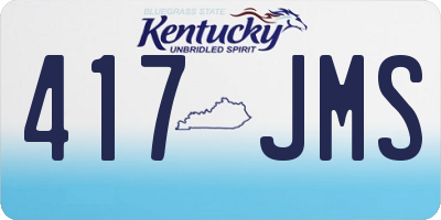 KY license plate 417JMS