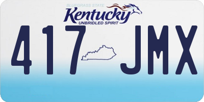 KY license plate 417JMX