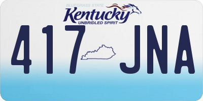 KY license plate 417JNA