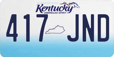 KY license plate 417JND