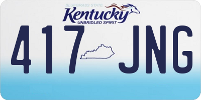 KY license plate 417JNG