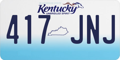 KY license plate 417JNJ