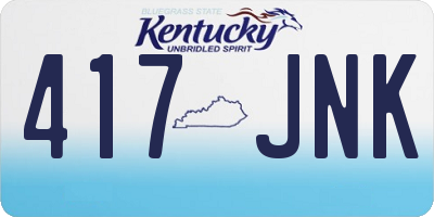 KY license plate 417JNK