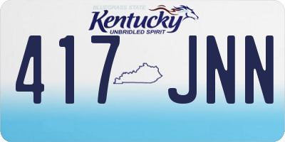 KY license plate 417JNN