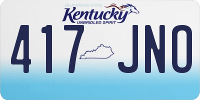 KY license plate 417JNO